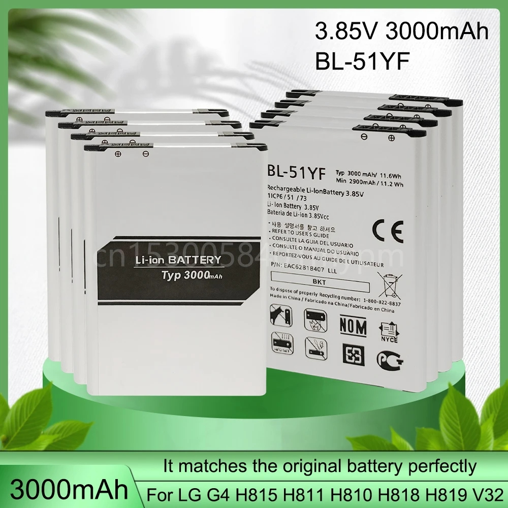 BL-51YF BL51YF BL 51YF แบตเตอรี่มือถือสำหรับ LG G4 H810 H815 H818 F500 US991แบตเตอรี่ bateria VS986 