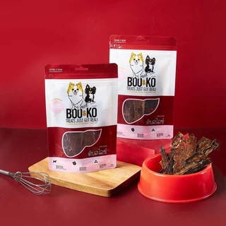 {FS} BOO&KO บูแอนด์โค ขนมสุนัขและแมว เนื้อแท้100% ปลอดภัยต่อสัตว์เลี้ยง ขนาด50-60กรัม