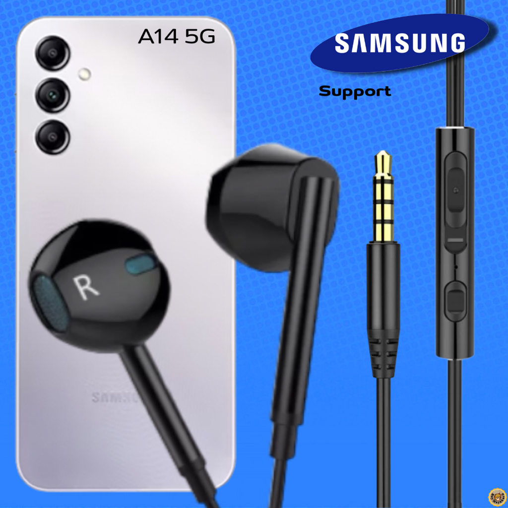 หูฟัง สมอลทอล์ค Sumsung Aux 3.5mm สำหรับ ซัมซุง A14 สวมใส่สบาย เสียงดี เบสนุ่ม เพิ่ม-ลดระดับเสียง M15