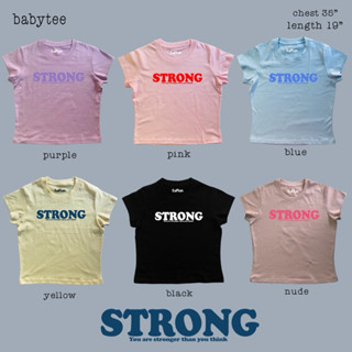 💥chicchi.cshop | เสื้อยืด babytee ลายstrong น่ารักมาก ทรงสวย…