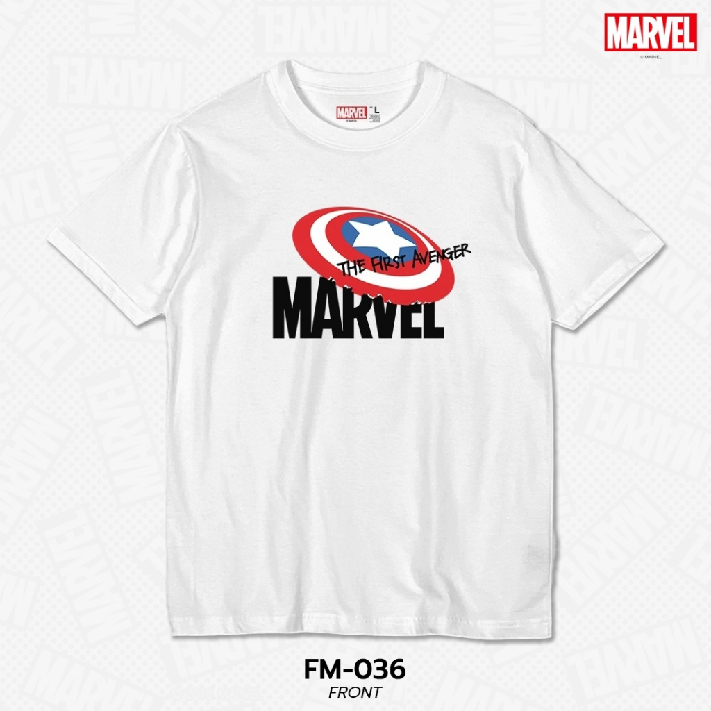 Power 7 Shop เสื้อยืดการ์ตูน ลาย มาร์เวล ลิขสิทธ์แท้ MARVEL COMICS (FM-036)