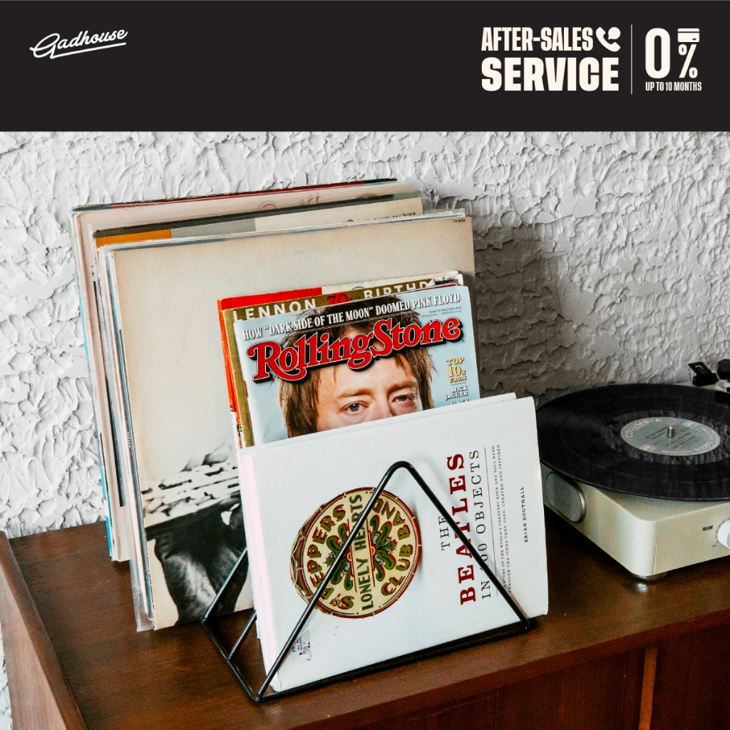 Gadhouse Vinyl Rack (Iron Wire) ชั้นวางเหล็กเก็บแผ่นเสียงไวนิล แมกกาซีน เก็บได้สูงสุด 30 แผ่น