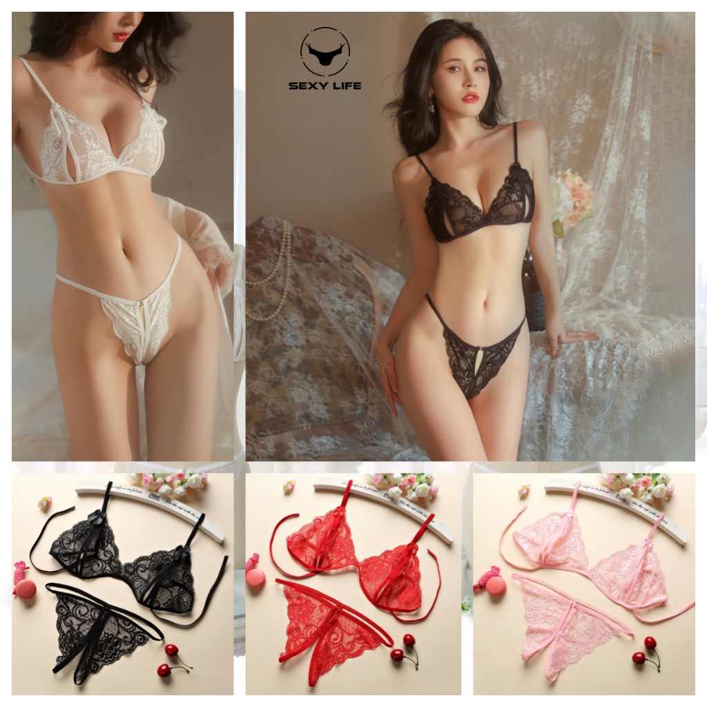 ลูกไม้เซ็กซี่💕ชุดชั้นในลูกไม้ซีทรู👙ราคาถูกลูกไม้ก็นุ่ม🚚ส่งไวจากไทย1-3วัน (H3018)