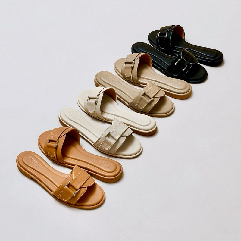 (วัดรอบเท้าก่อนสั่งนะคะ) pavv.design - Kelly sandal รองเท้าแตะแบบสวม หนังนุ่มใส่สบาย