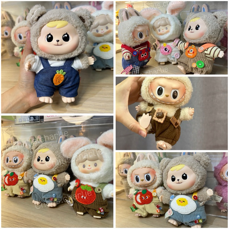 ชุดตุ๊กตา 15cm  ชุดเอี๊ยมผัก ตุ๊กตาไอดอล Fuggler ลาบูบู้ กานูเล่ labubu