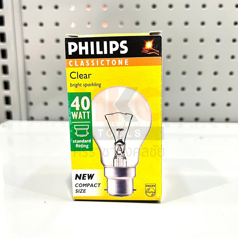 หลอดใสกลม B/ข 40W PHILIPS