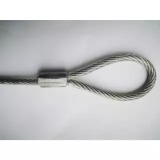 ลวดสลิงชุบกัลวาไนช์หุ้มยางPVC พร้อมห่วงหัวท้าย ใช้งานเอนกประสงค์ ขนาด 4 mm. มีหลายความยาวให้เลือก