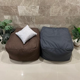 Wellplus บีนแบค Beanbag ที่วางขาเหลี่ยม พร้อมเม็ดโฟม รุ่น Chunky นั่งสบาย น้ำหนักเบา
