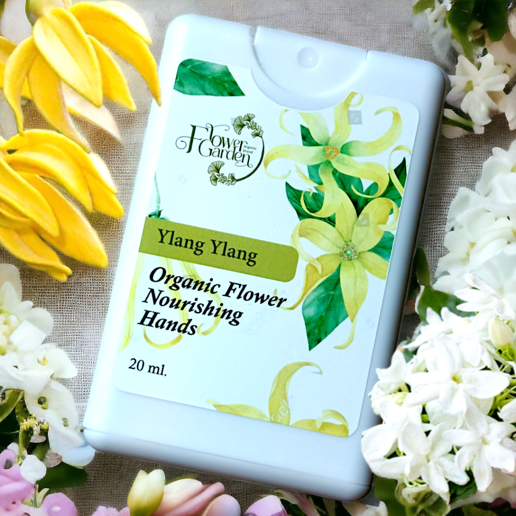 สเปรย์บำรุงมือกลิ่นดอกไม้ nourishing hands spray ลดแห้งกร้าน มือนุ่มหอม ติดทนนาน18ชม. กลิ่นดอกกระดังงา ผสมมะลิสด 20ml