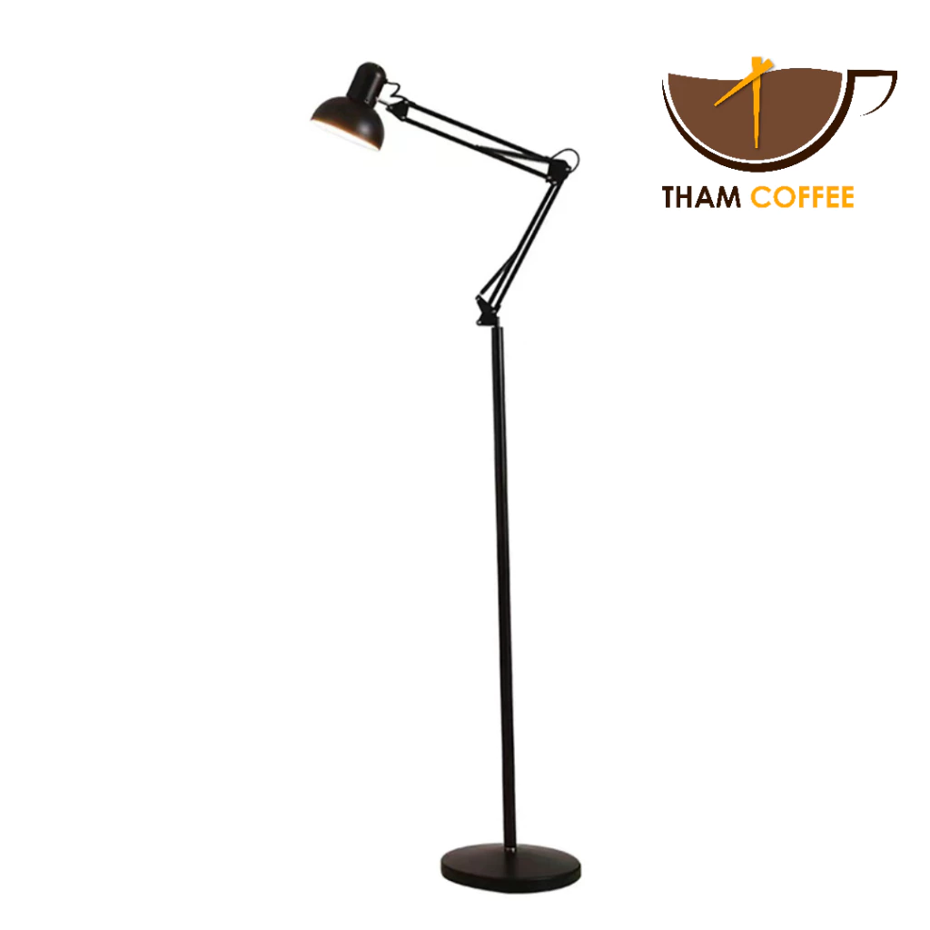 โคมไฟตั้งพื้น โคมไฟอ่านหนังสือ Floor Lamp โคมไฟ ปรับความสูงได้ ปรับมุมได้รอบ 360องศา ฟรีหลอดไฟ Tham coffee