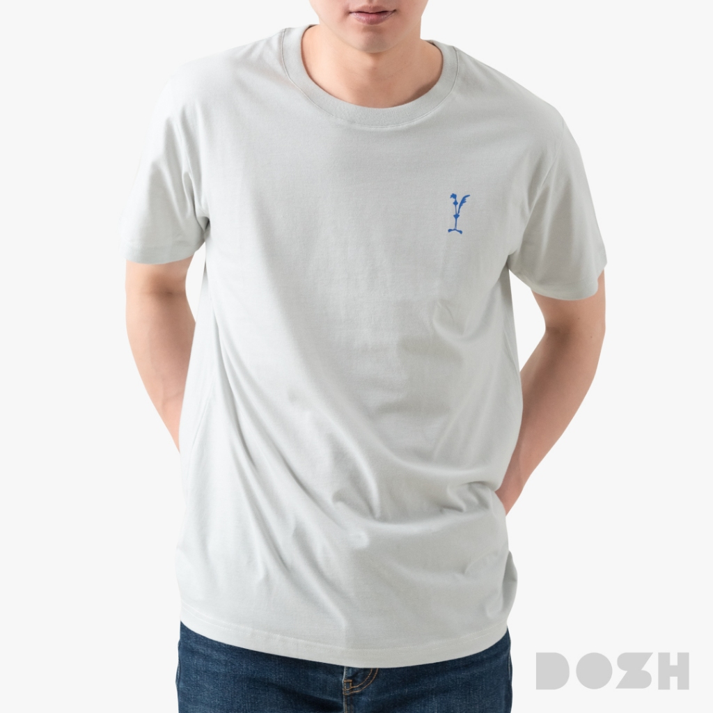 DOSH MEN'S BASIC T-SHIRTS LOONEY TUNES เสื้อยืดคอกลมสีเทา DLTMT5010-GY (XS-2XL)