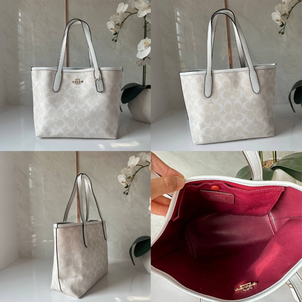 Coachของแท้💯 รุ่น CN733 Mini City Tote In Signature Canvas
