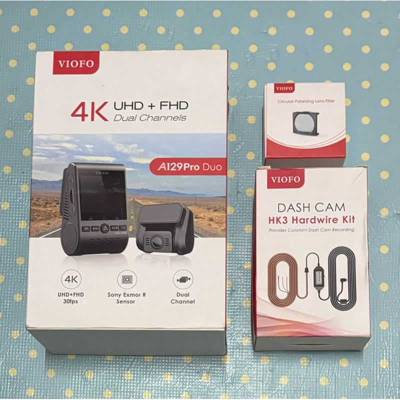 VIOFO A129 Pro Duo GPS กล้องติดรถยนต์หน้าหลัง คมชัด 4K + Full HD | คมชัด ทน ใช้งานง่าย | มี WIFI GPS  สภาพใหม่มาก