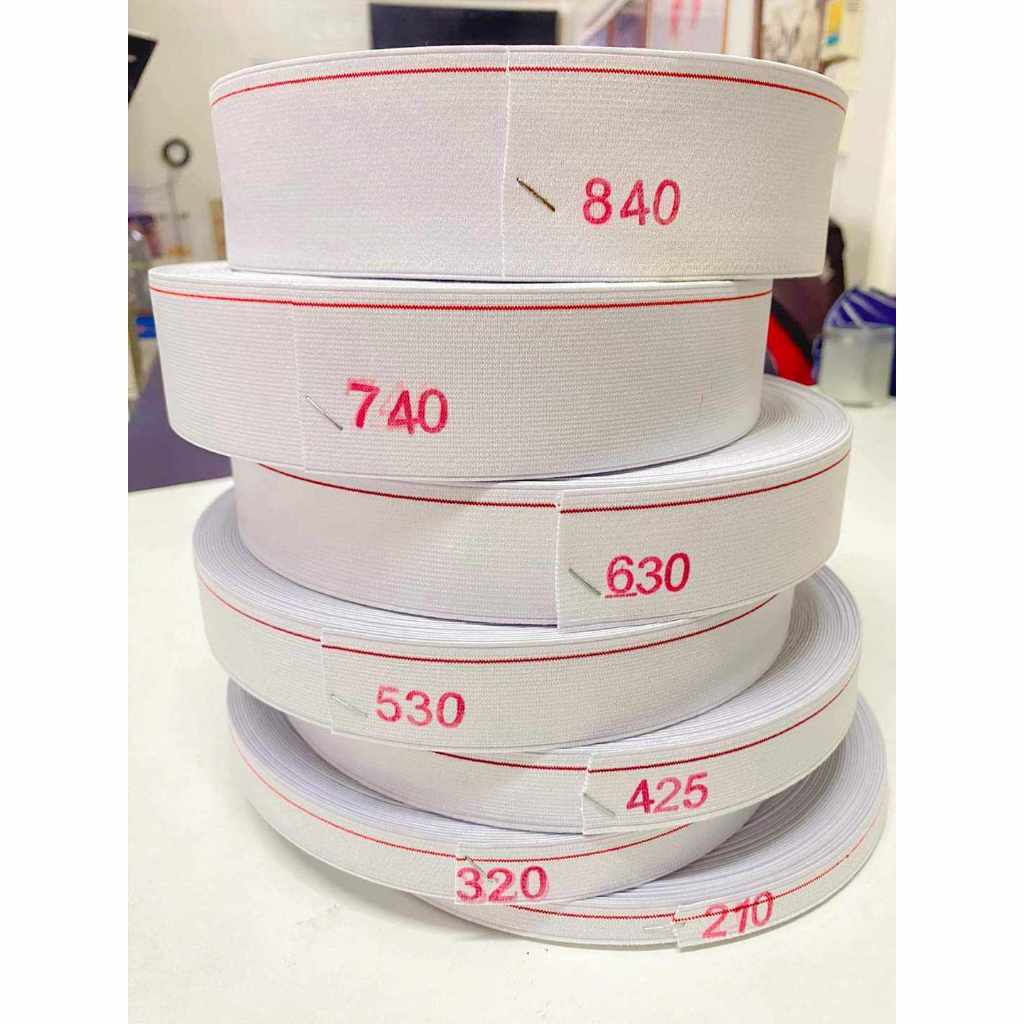 มีเก็บปลายทาง ถูกสุดพร้อมส่ง ยางยืดริมแดง (ม้วนใหญ่ เกรดA ) ยางเกงเอวกางเกง เกรดดีสุด เนื้อแน่น ยืดแล้วไม่ย้วย ไม่ยาน