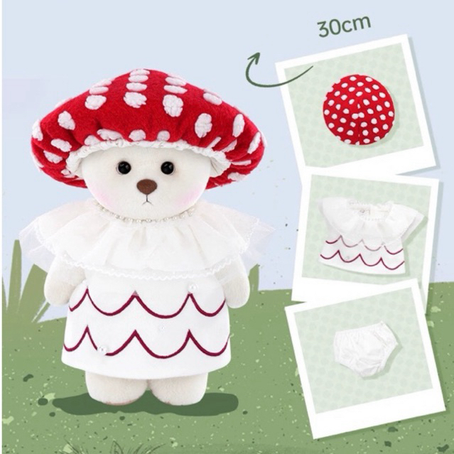 ชุดเห็ด Teddy Tales Red Mushroom For30CM