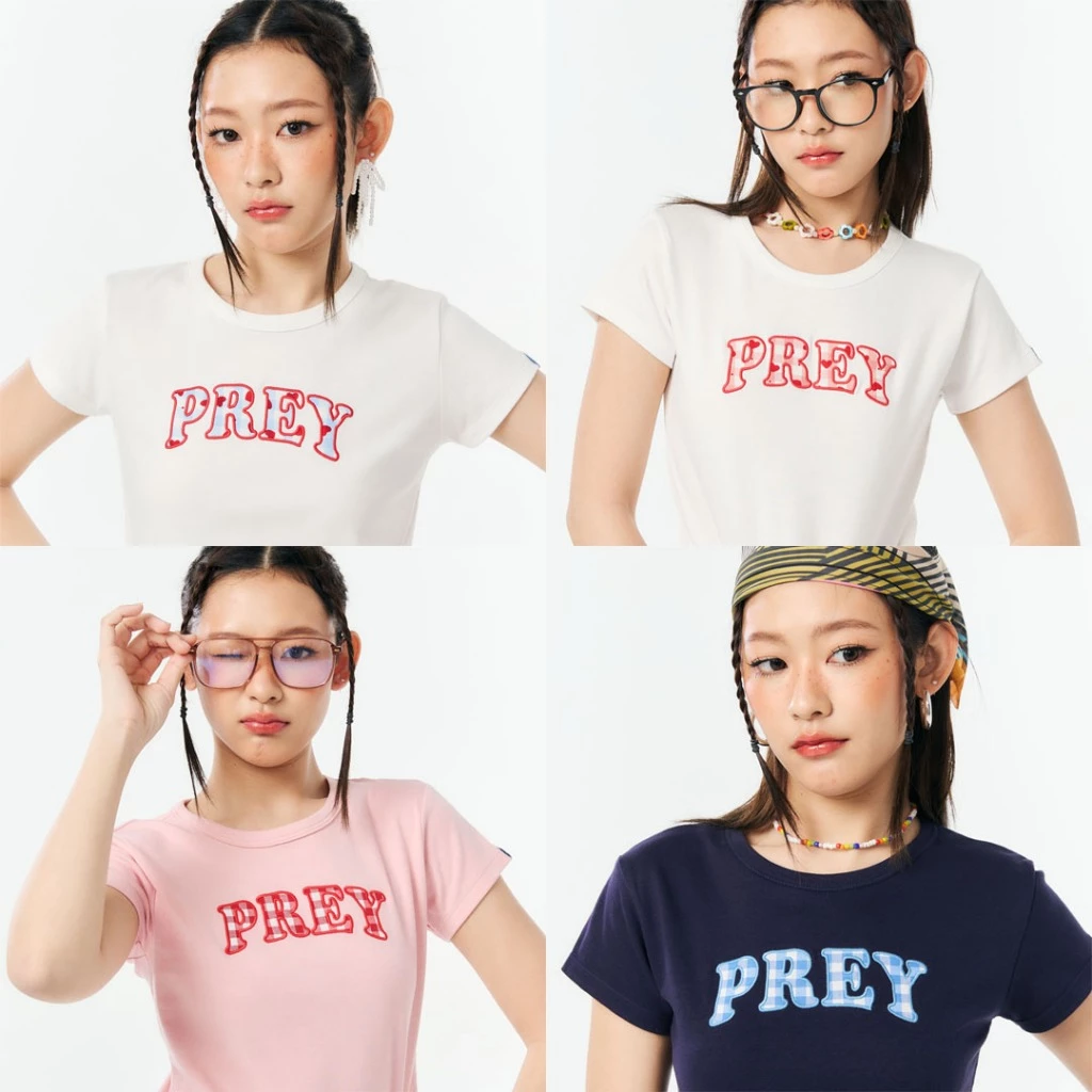 (พร้อมส่ง)prey เสื้อยืด summer logo babytee