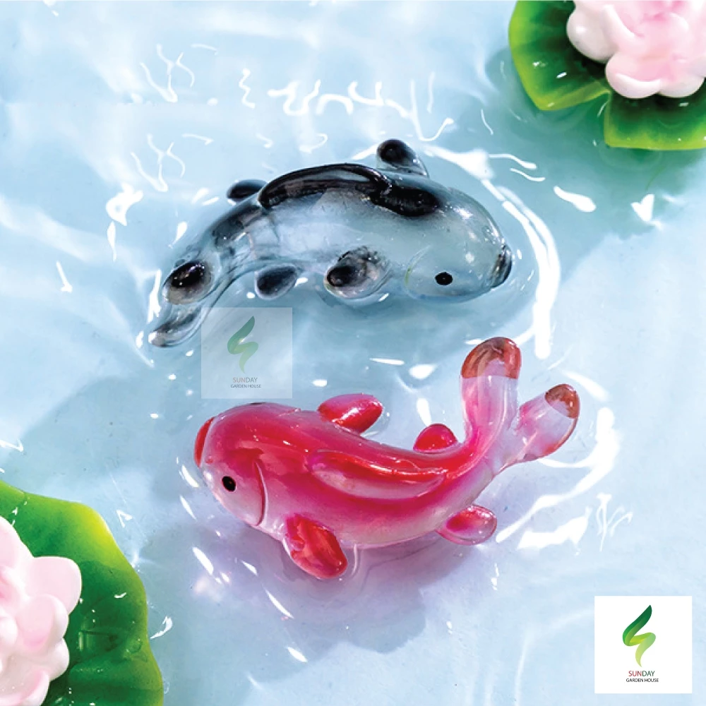 ตุ๊กตาปลาสีสันสดใส Micro-Landscape ตกแต่งสวนถาด ตู้ปลา DIY thumbnail 8