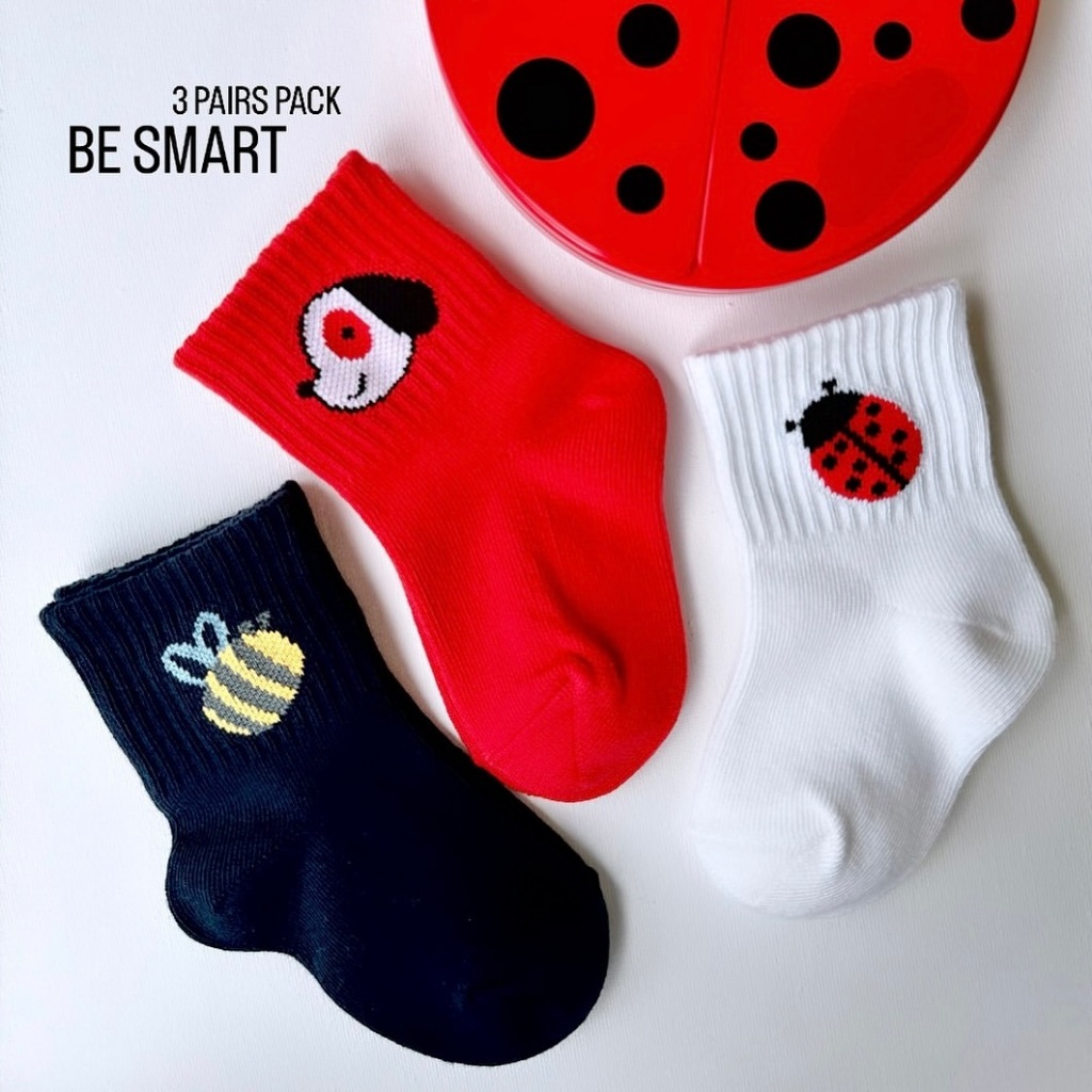 ถุงเท้าเด็ก ถุงเท้าผู้ใหญ่ Elmidas รุ่น Be Smart (เซ็ท 3 คู่) ราคา ถูกที่สุด ดีลบีเคเค แกลเลอรีภาพที่ 2