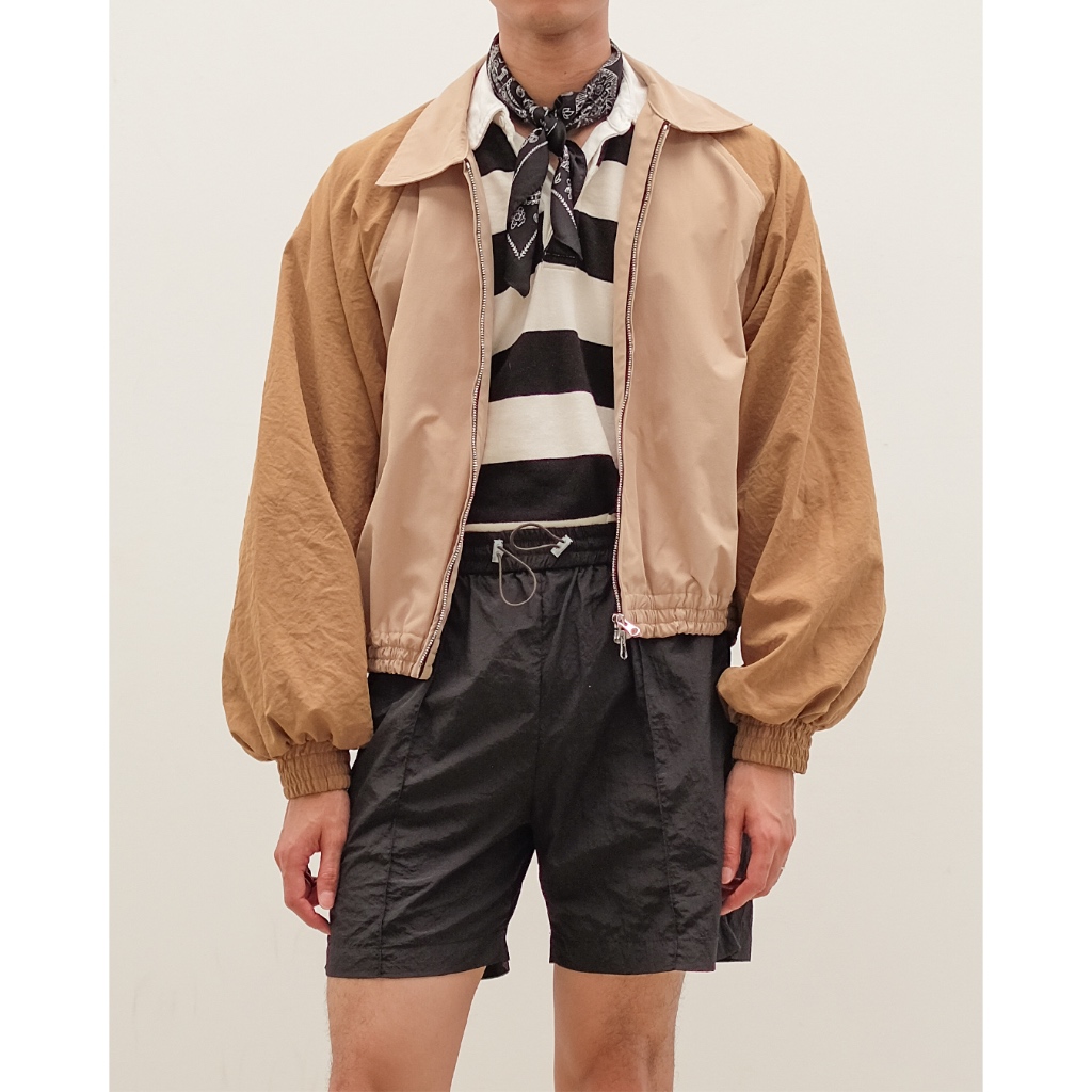 Vintage Oversized Jacket in Brown/Caramel | เสื้อแจ็กเกต ทรงหลวม สไตล์วินเทจ สีน้ำตาลสลับสีคาราเมล