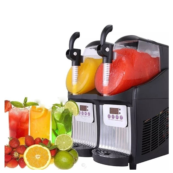 เครื่องทำสเลอปี้ 2หัว โถ่จุ2ิ.5ลิตร Double Slot เครื่องสเลอปี้น้ำแข็งหิมะ Slush Smoothie✔️พร้อมส่ง