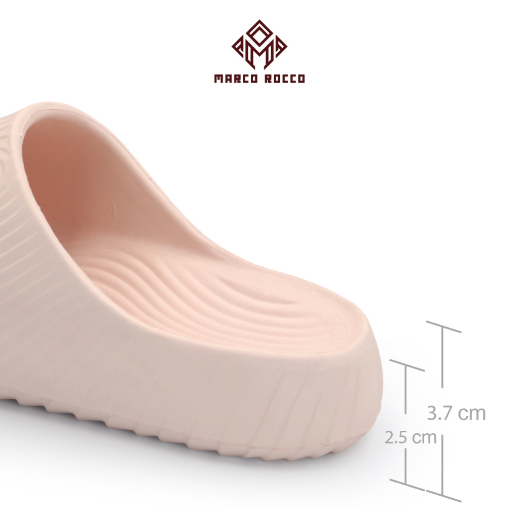Marco Rocco รองเท้าแตะ MR8012 แฟชั่นผู้ชาย ผู้หญิง รองเท้าลายไม้ พื้นนิ่ม EVA แตะแบบสวม ลำลอง