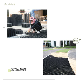 บล็อกพลาสติกปูพื้น | ปูถนน GRASS PAVE (50x50x4 ซม.) แพ็ค 4 แผ่น = 1 ตร.ม. สำหรับปลูกหญ้า,โรยกรวด Turf cell
