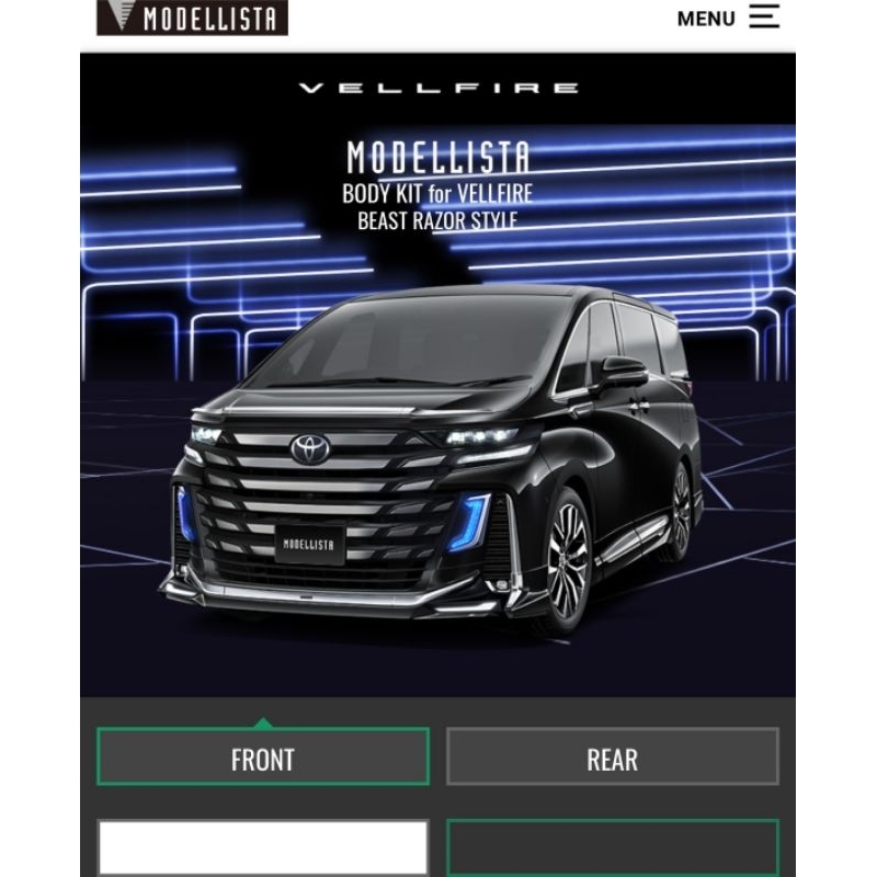 ชุดแต่งรอบคัน Vellfire 40 Z 2024 Modellista body kit BEAST RAZOR STYLE สเกิร์ต กันชน หน้าหลัง รถยนต์