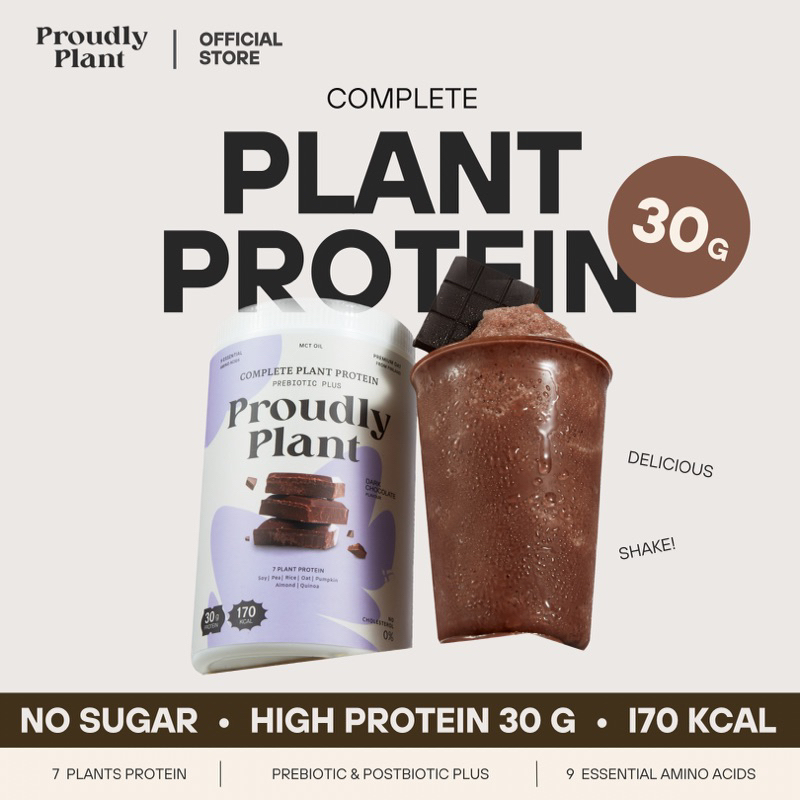 Complete Plant Protein Prebiotic Plus รส Chocolate : โปรตีนพืช