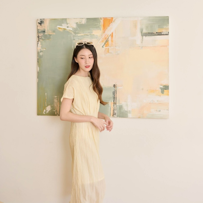 SHUUXME April dress (เดรสยาวมีซับใน) พร้อมส่งทุกสี