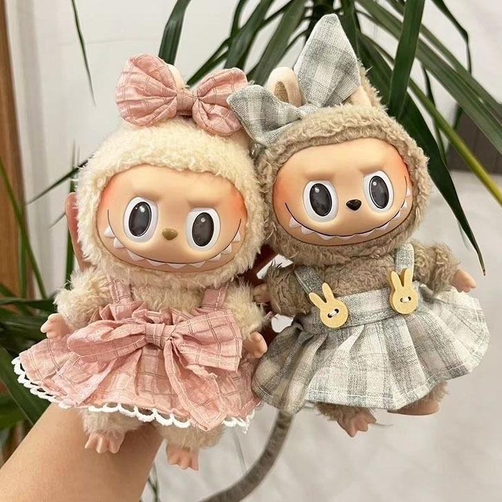 ชุดLabubu ชุดเสื้อผ้าลาบูบู้ ชุด labubu macaron ผ้าฝ้าย ขนาดมินิ 17 ซม(เสื้อผ้าเท่านั้นไม่มีตุ๊กตา)