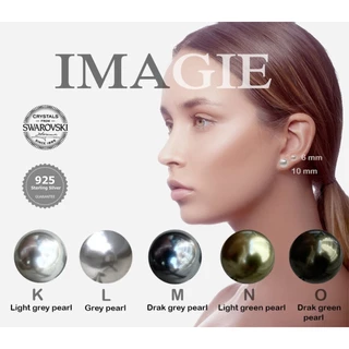 IMAGIE ต่างหูมุกสังเคราะห์ หลากสีสัน ไซส์ 6-8-10mm