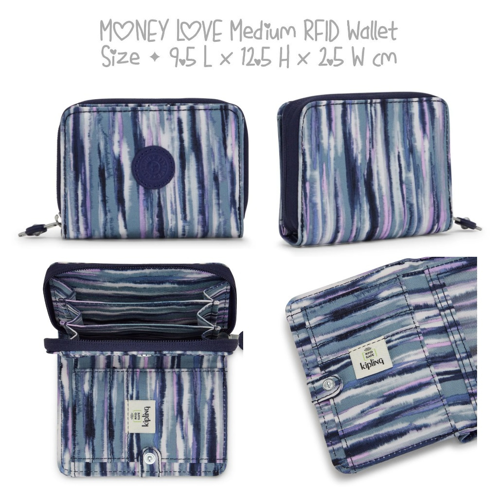 (อัพเดทสีใหม่ 7/14 สี / ลดเพิ่ม 30%) [3] Kipling Money Love Medium RFID Wallet