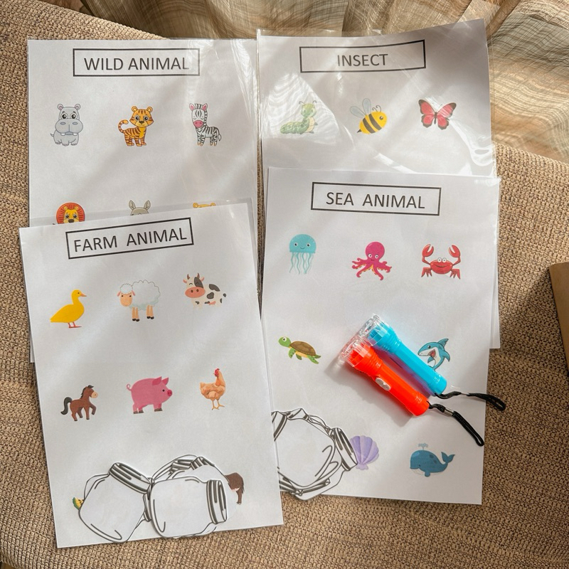 พร้อมส่ง🇹🇭 กิจกรรมส่งเสริมจินตนาการ🐛 Shadow Flashlight🔦 - รูปที่ 4