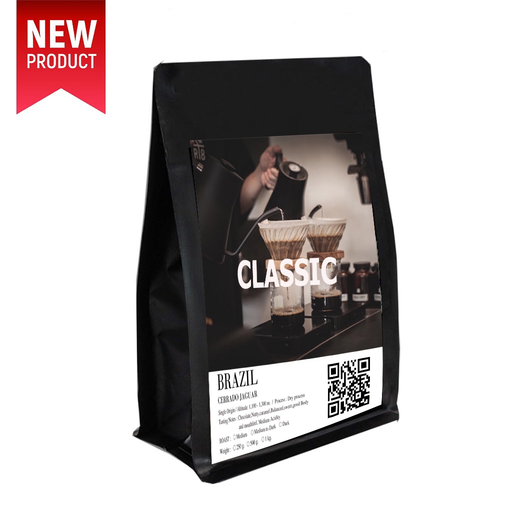 Classic Coffee Roasters เมล็ดกาแฟคั่ว Brazil Cerrado Jaguar