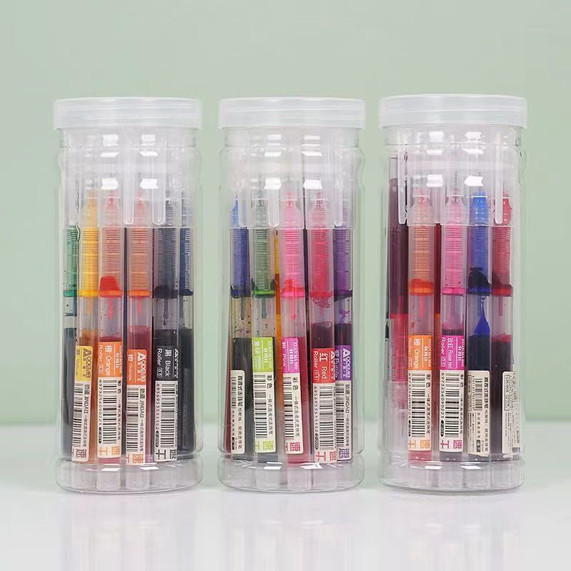ปากกาสี ปากกาเจล 0.5 มม. แห้งเร็ว สีสันสดใส1กระปุก12แท่ง 12สี