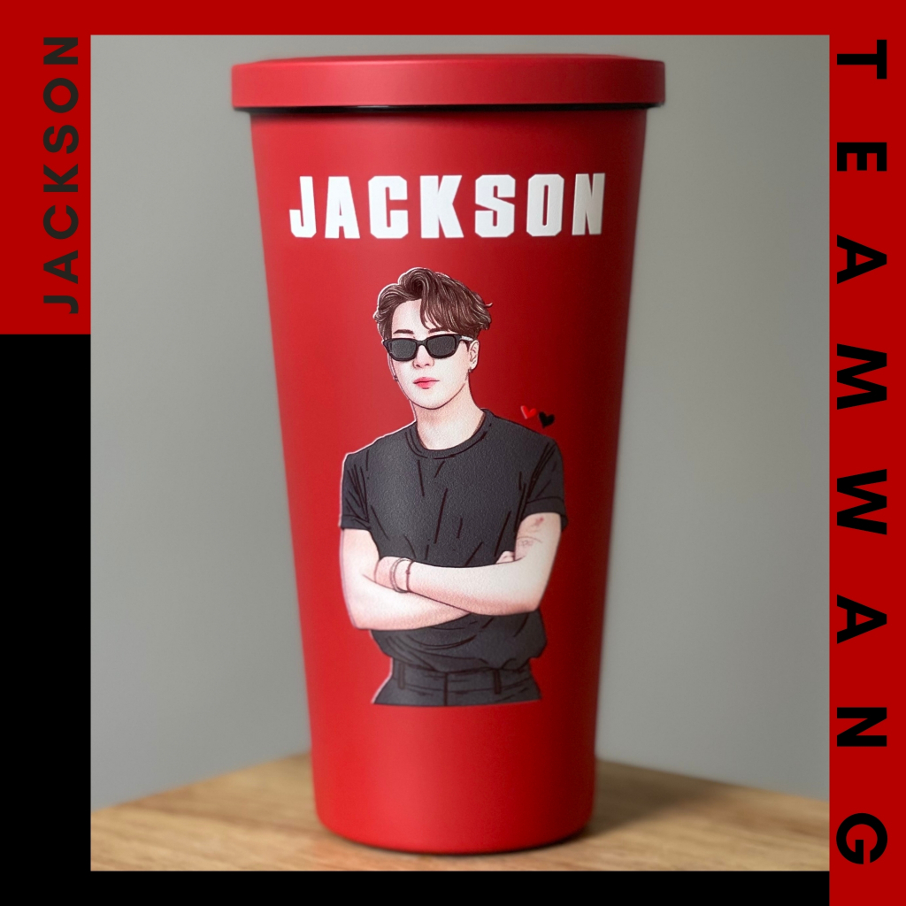 แก้วสกรีน UV รูปวาด Jackson Wang : Got7 : JacksonWang : JacksonWangGot7 : แจ็คซัน : แจ็คซันGot7