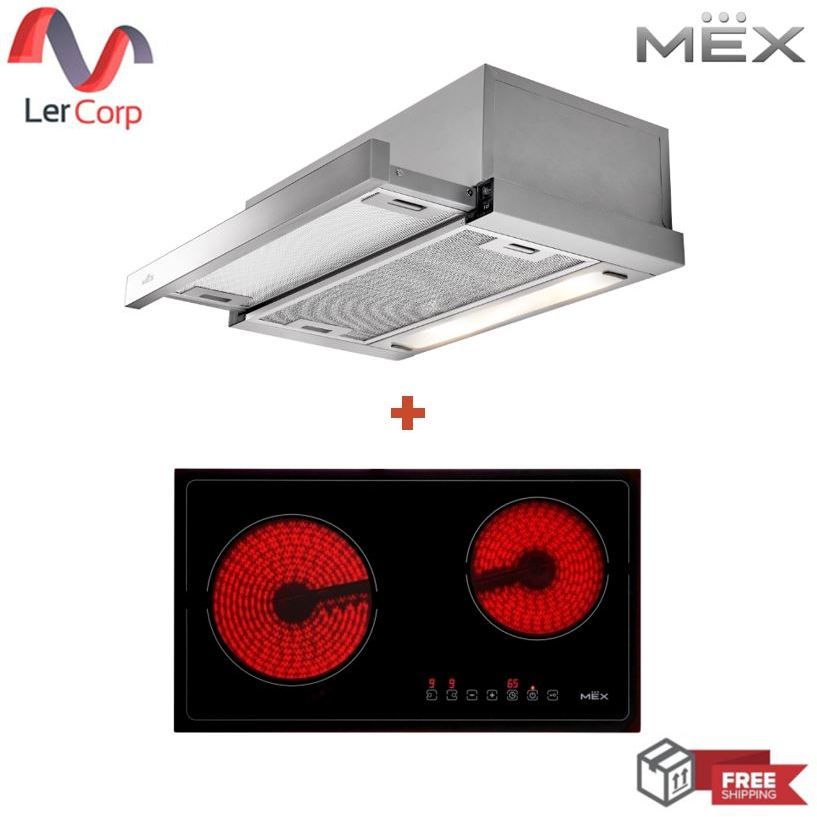 (Mex) เครื่องดูดควันสลิมไลน์ MEX รุ่น SL26 + เตาไฟฟ้าฐานเซรามิก MEX รุ่น HVH632N