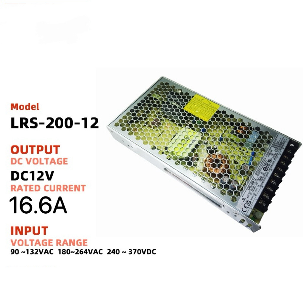 สวิทชิ่งคุณภาพสูง LRS-200-12 SWITCHING POWER SUPPLY 12V 16.6A รุ่น LRS-200-12