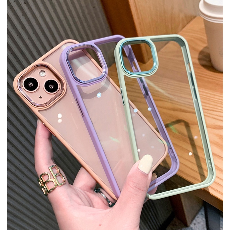 อะคริลิคไฟฟ้า เคสไอโฟน เคสมือถือ For iPhone11 15 Pro Max 13 12 14 Pro Max XR 6 8 7 Plus XS Max TPU เคส Case Cover