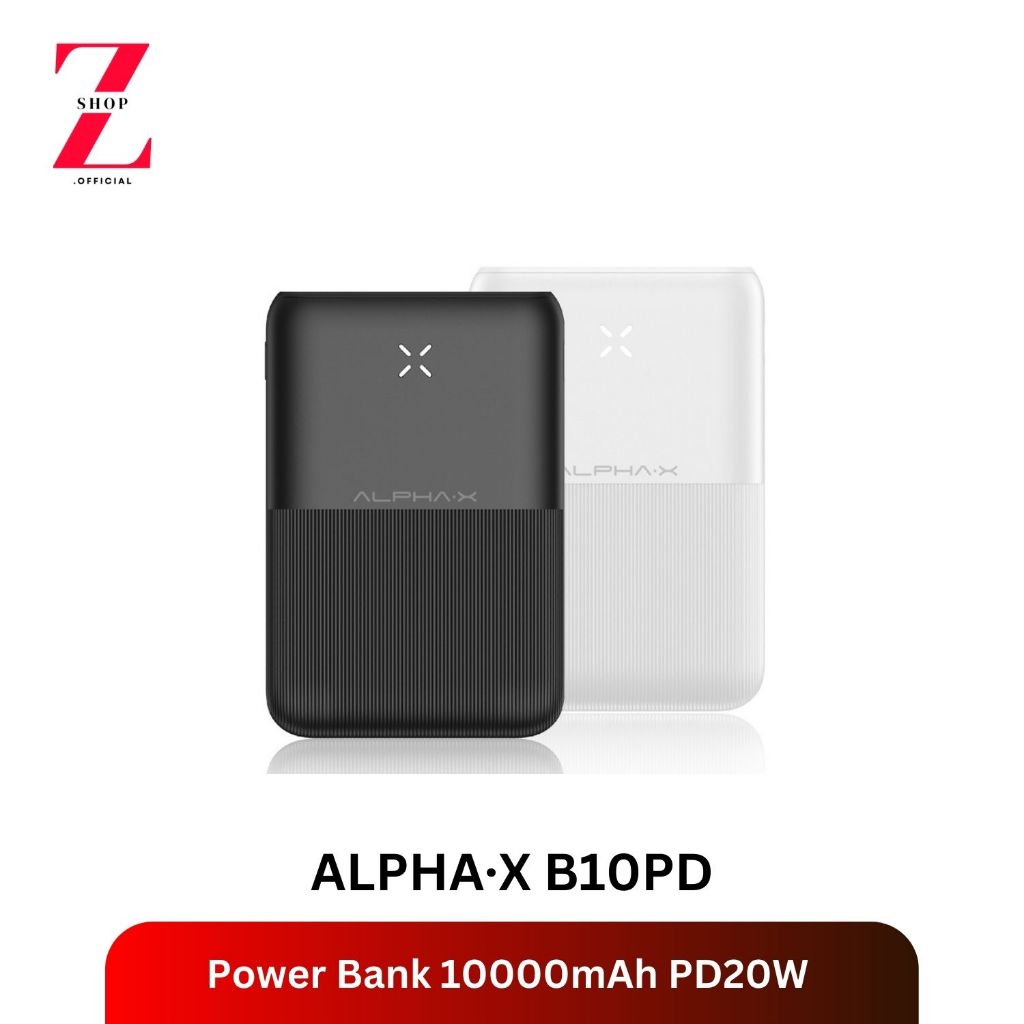 ALPHA·X B10PD Power Bank 10000mAh พาวเวอร์แบงค์ รองรับการชาร์จเร็ว PD20W | QC 3.0 รับประกันสินค้า 1 ปี
