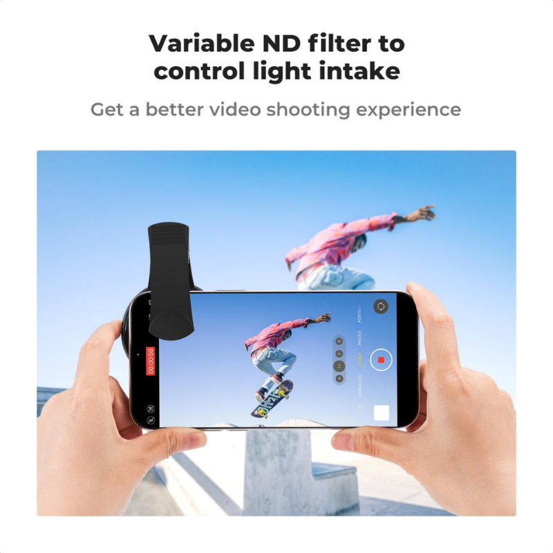 K&F Nano-K Filter ND2-400 พร้อมตัวหนีบโทรศัพท์สำหรับใส่ฟิลเตอร์ขนาด52mm. (KF01.2639)