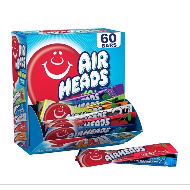 Airheads Candy, Chewy Full Size Fruit Taffy, Gifts, Holiday, Parties, Concessions, Pantry, Non Melti