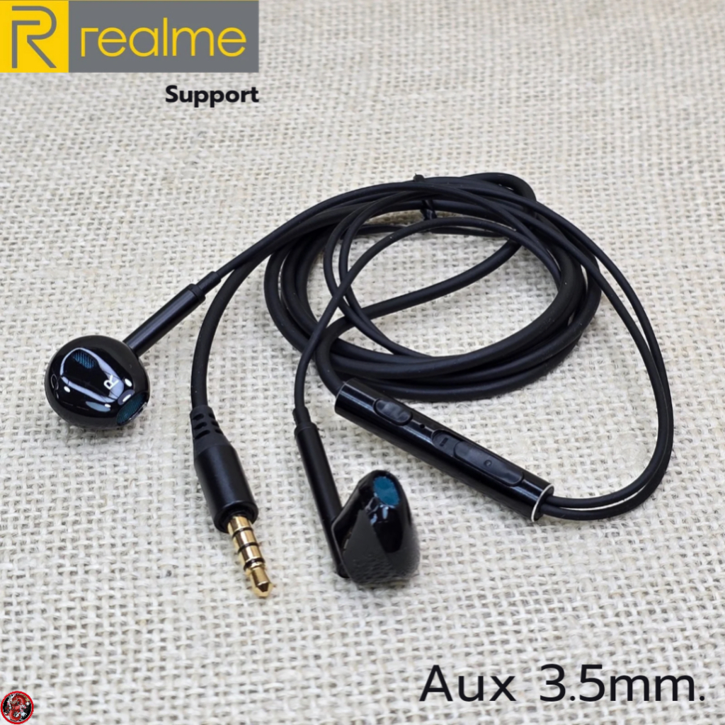 หูฟัง สมอลทอล์ค สำหรับ Realme Aux 3.5mm เรียลมี C55 สวมใส่สบาย เสียงดี เบสนุ่ม เพิ่ม-ลดระดับเสียง M15