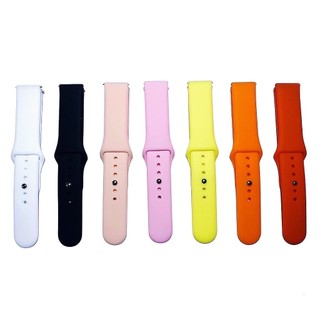 สาย 20 mm / 22 mm.  Amazfit / Redmi / Samsung / Huawei / Garmin ซิลิโคนนิ่ม.(หมุดล็อค)