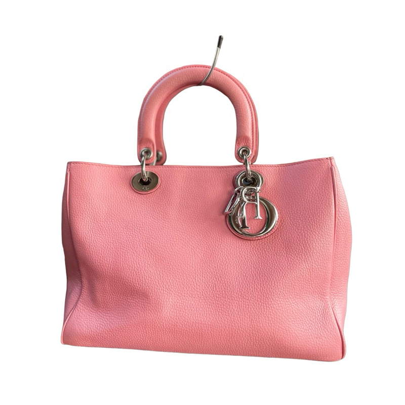 Dior pink Leather Medium Diorissimo Shopper Tote