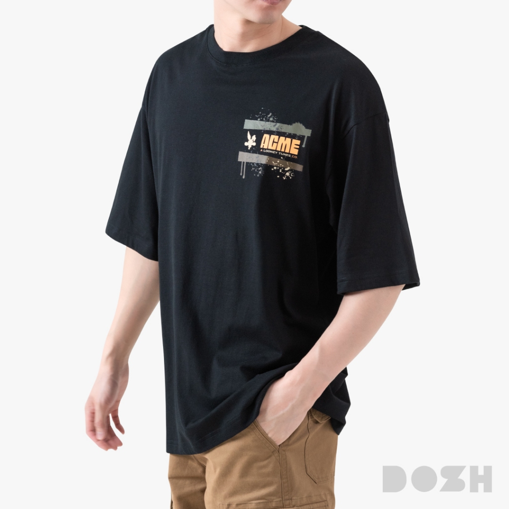 DOSH MEN'S OVERSIZED T-SHIRTS LOONEY TUNES เสื้อยืดโอเวอร์ไซส์ DLTMT5018-BL (M-2XL)
