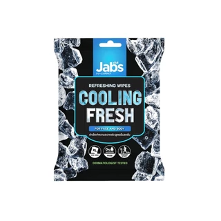 Jabs Refreshing Wipes Cooling Fresh ( ผ้าเย็น 1 แผ่น ) แจ๊บส์/ Jabs MAKEUP REMOVER WIPES
