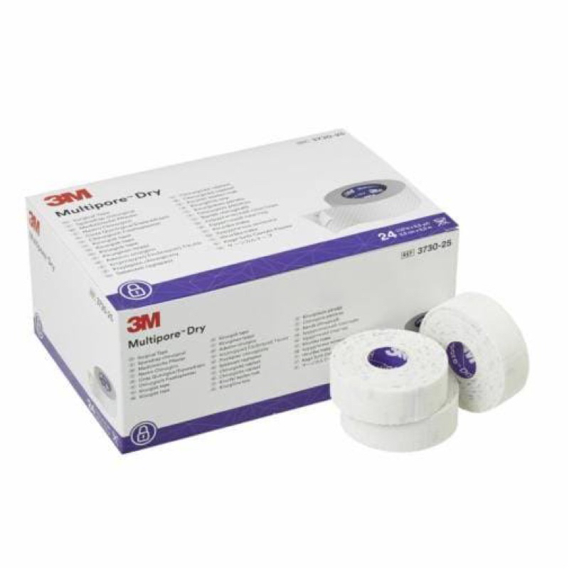 แท้ แบ่งขาย 1 ม้วน 3M Multipore Dry Surgical Tape 1 นิ้ว ยาว 5 เมตร (3730-25) เทปผ้าโพลีเอสเตอร์แบบทักถอ