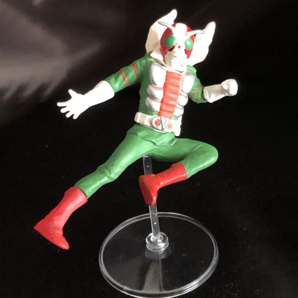 BANDAI : Kamen Rider V3 - rider kick ver. - HG Gashapon figure - งานแท้ มือ1 ไม่แกะ + ฐานใส และใบปิด