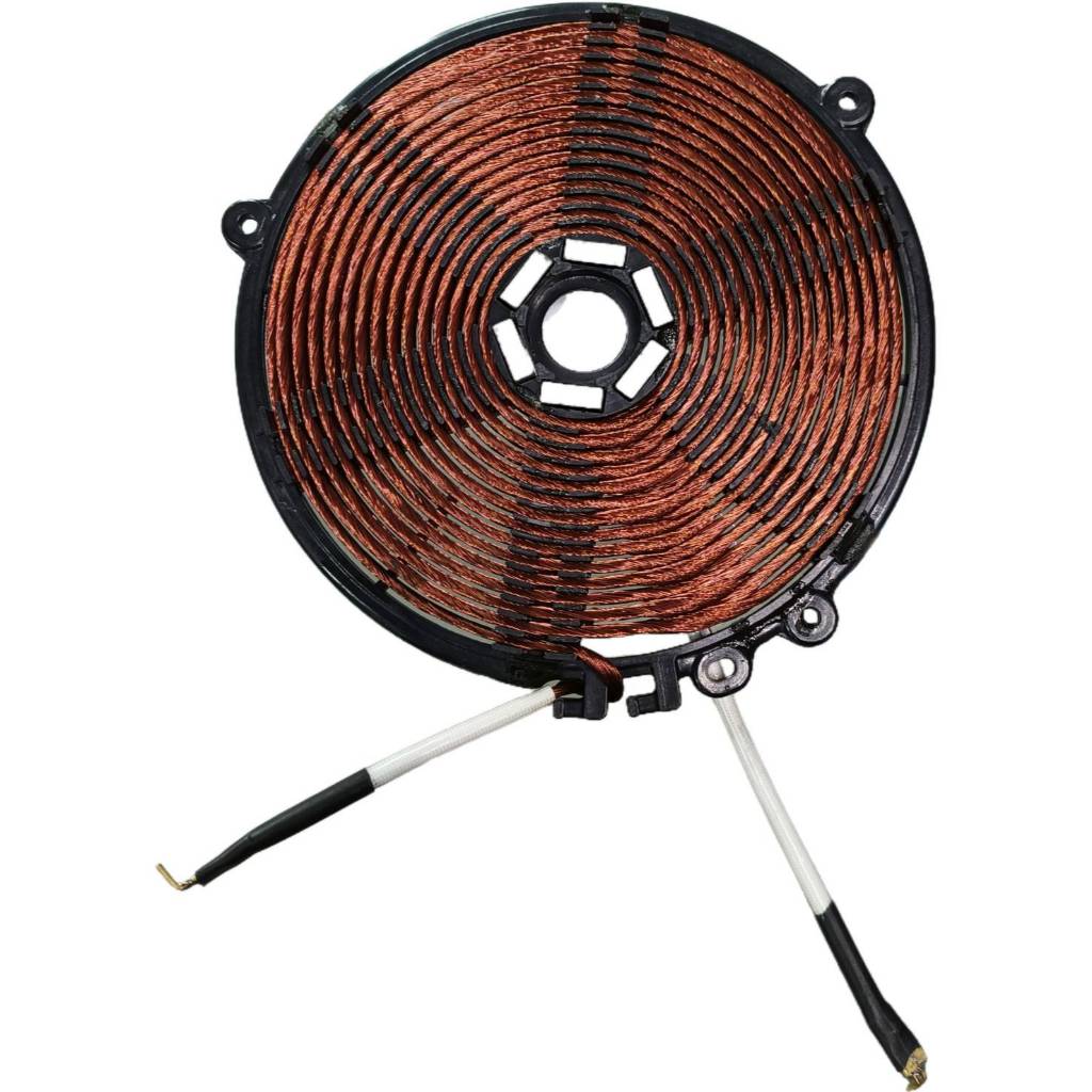 คอยล์เตาแม่เหล็กไฟฟ้า ขดลวดเหนี่ยวนำ 2100W ขนาด: Ø140mm. อะไหล่เตาแม่เหล็กไฟฟ้า Induction
